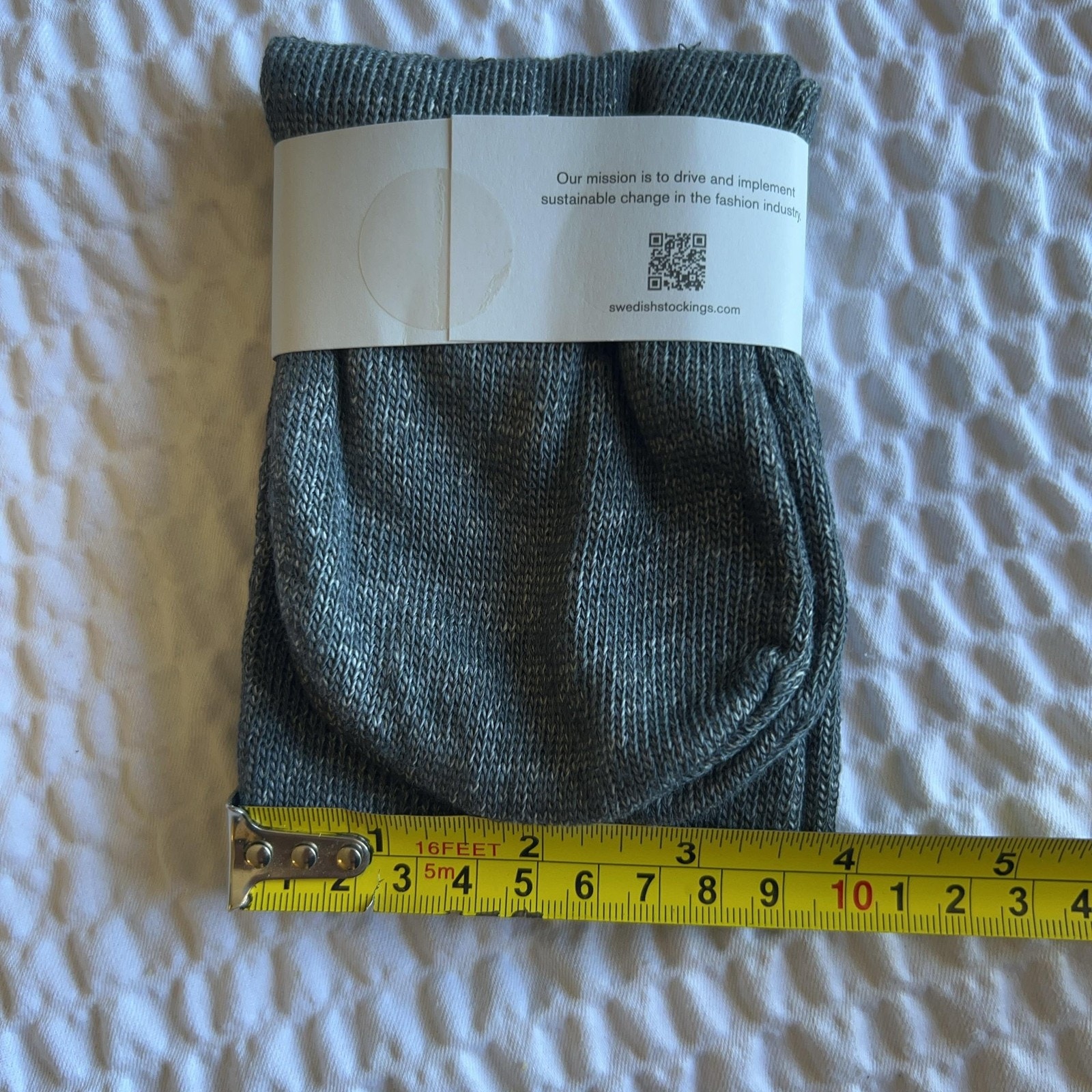 Swedish Stockings Crew Socks Unisex One Size Green Mid Calf Cotton Blend — image 4 of 6